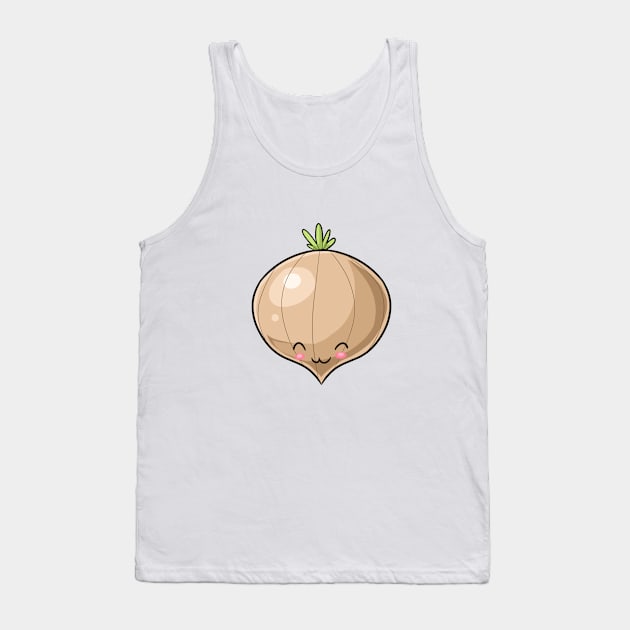 Kawaii onion vegetable Tank Top by Japanese Designs